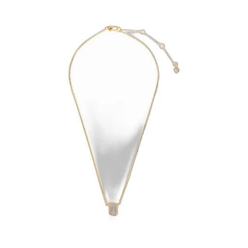 Emerald Cut Solitaire Necklace