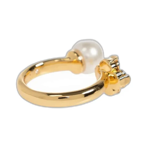 Ring With Clover And Pearl