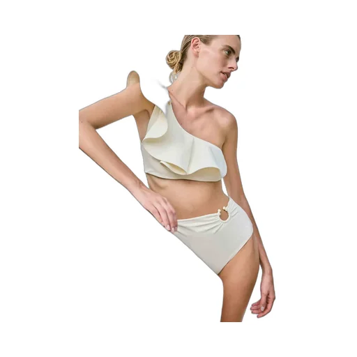 One-Shoulder Ruffle Crop Top