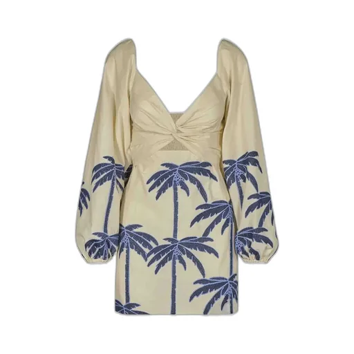 Palm Tree Print Mini Dress
