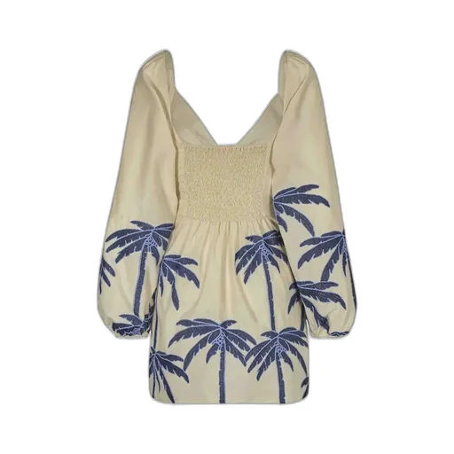 Palm Tree Print Mini Dress