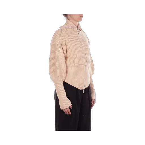 Zip-Up Knit Cardigan