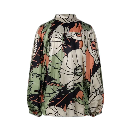 Floral Print High Neck Blouse