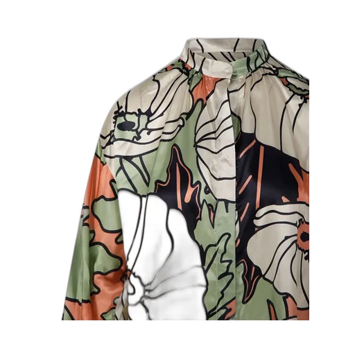 Floral Print High Neck Blouse