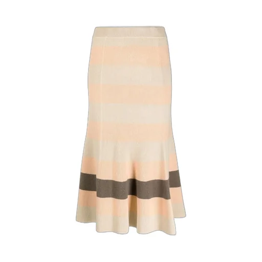 Striped Knit Midi Skirt