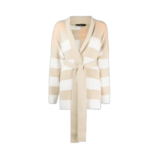 Striped Belted Cardigan