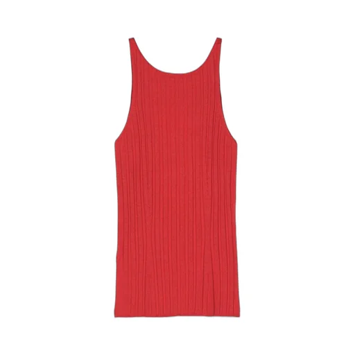 V-Neck Ribbed Tank Top