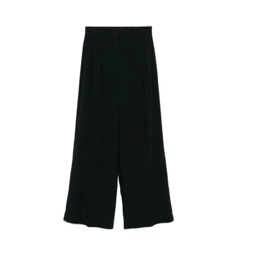 Wide-Leg Pleated Trousers