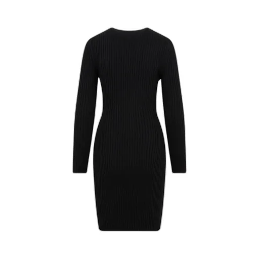 Cutout Ribbed Knit Dress
