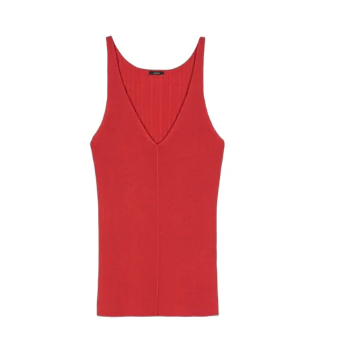 V-Neck Ribbed Tank Top