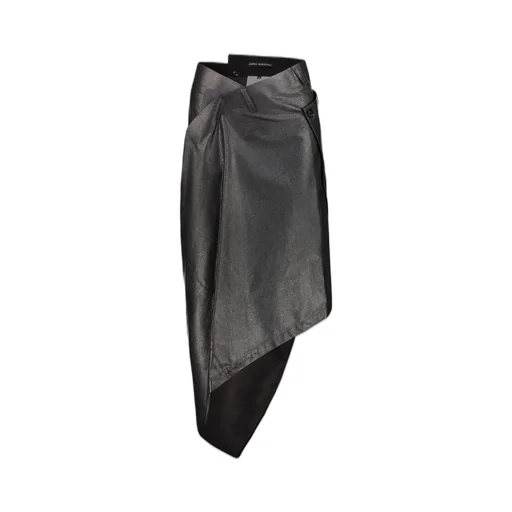 Asymmetric Leather Skirt