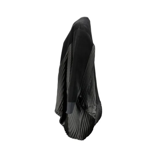 Velvet Sweatshirt With Pleated Inserts