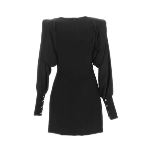 Mini Dress With Padded Shoulders And Belt