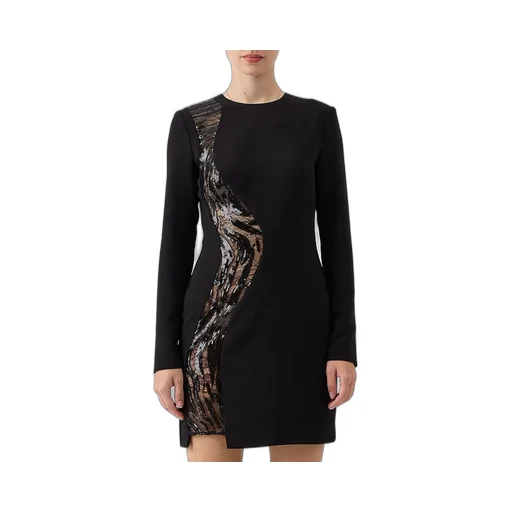 Long Sleeve Sequin Embellished Dress