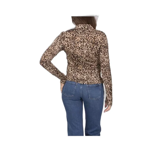 Leopard Print Button-Up Shirt
