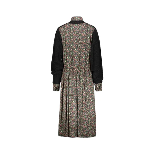 Printed Dress With Knitted Sweater