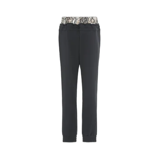 Joggers With Snake Print Waistband