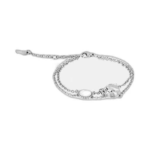 Double Chain Bracelet With Panther Head