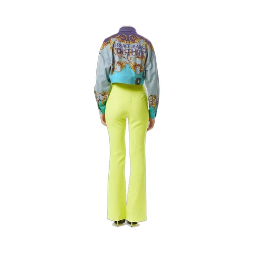 High-Waisted Flared Trousers With Belt