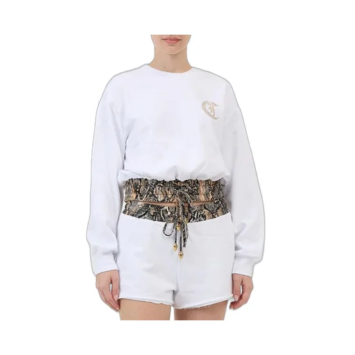 Sweatshirt With Corset Belt And Shorts Set
