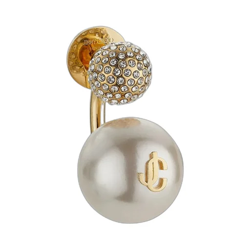 Pearl And Crystal Double Stud Earrings