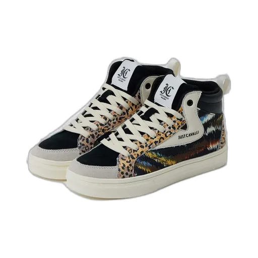 High-Top Sneakers With Abstract Print