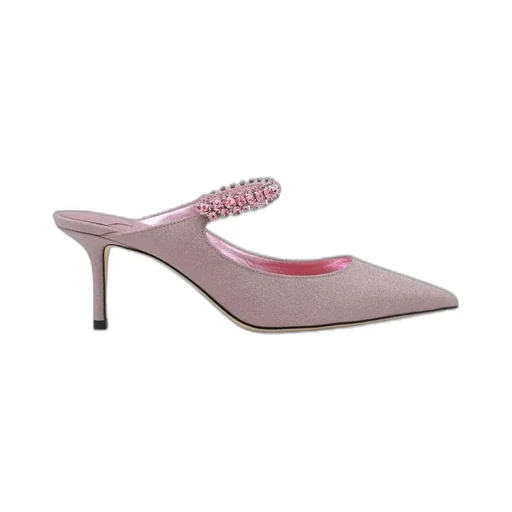 Mules With Crystal Strap