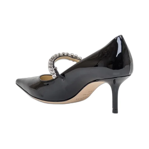 Pointed-Toe Pumps With Crystal Strap