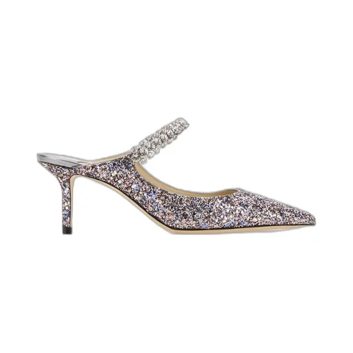 Mules With Crystal Strap