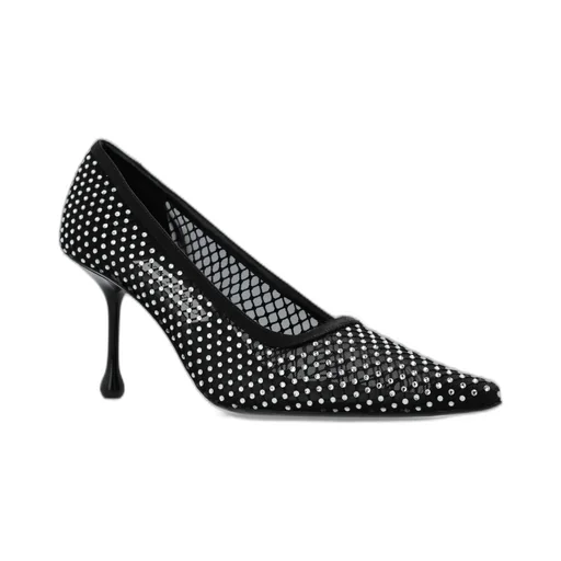 Mesh Pumps With Rhinestones