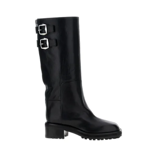 Knee-High Boots With Buckle Detail
