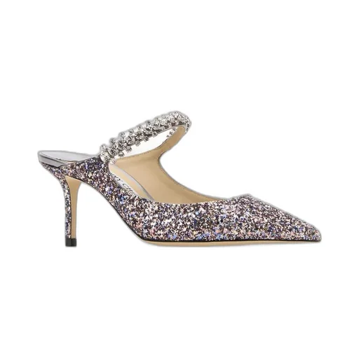 Mules With Crystal Strap