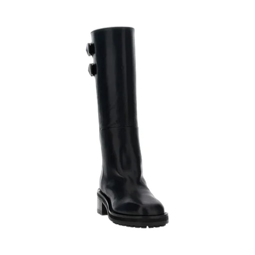Knee-High Boots With Buckle Detail