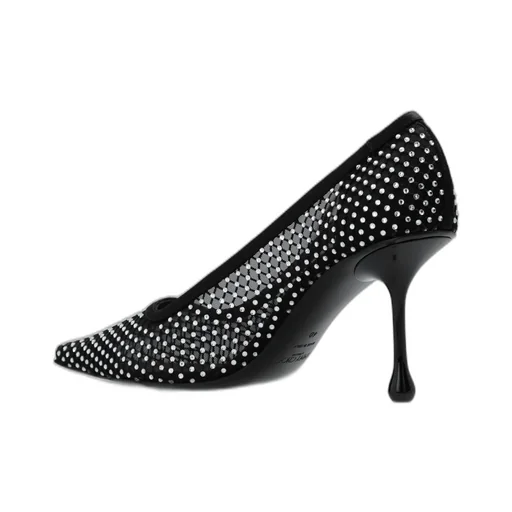 Mesh Pumps With Rhinestones