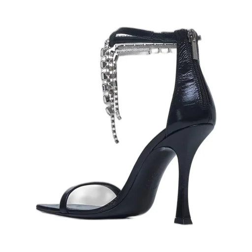 Sandals With Crystal Fringe