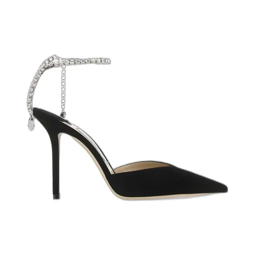 Slingback Pumps With Crystal Ankle Strap
