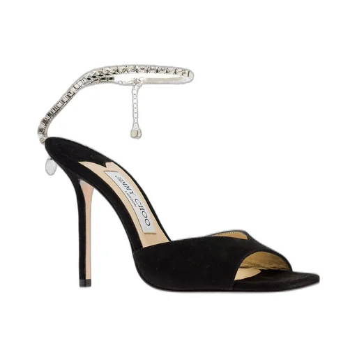 Mules With Crystal Ankle Strap