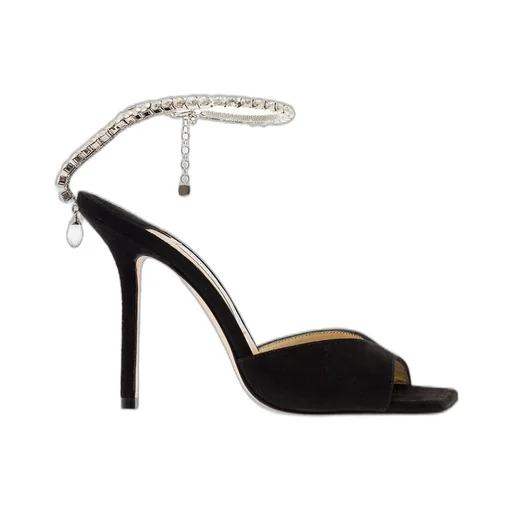 Mules With Crystal Ankle Strap