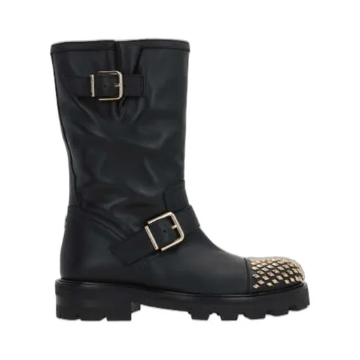 Biker Boots With Metal Toe Cap