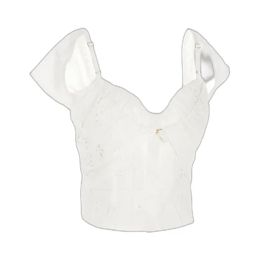Cropped Broderie Anglaise Top