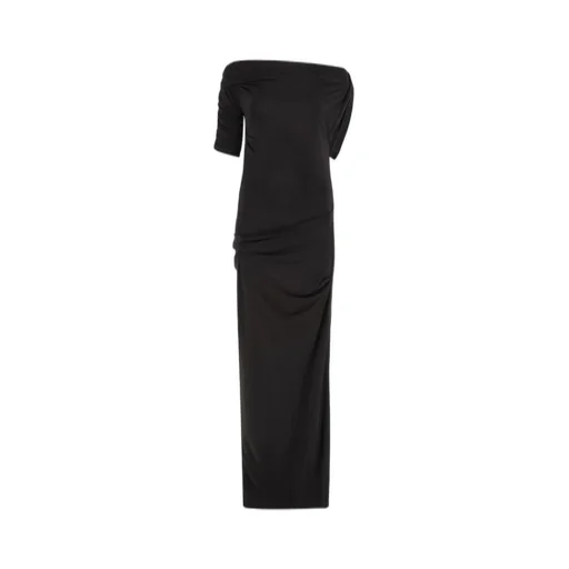 Asymmetric Draped Maxi Dress