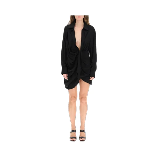 Draped Shirt Dress