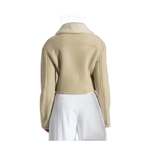 Cropped Faux Shearling Jacket