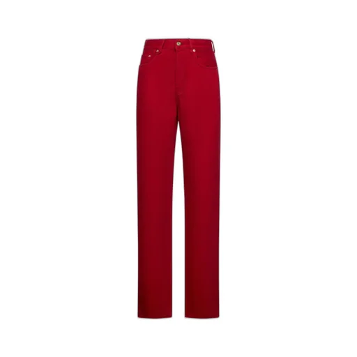 High-Waisted Straight-Leg Jeans