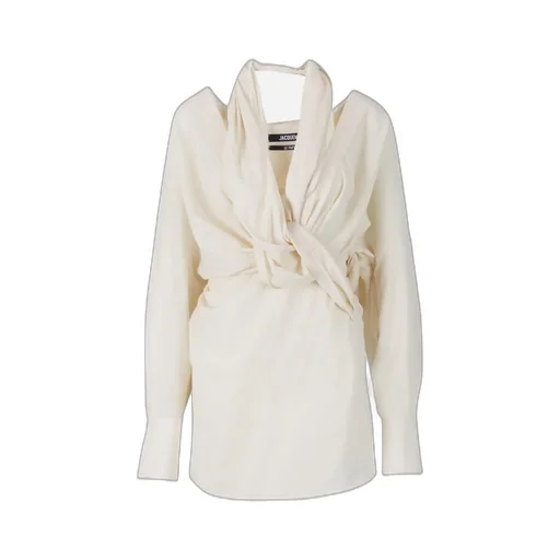 Draped Poplin Shirt