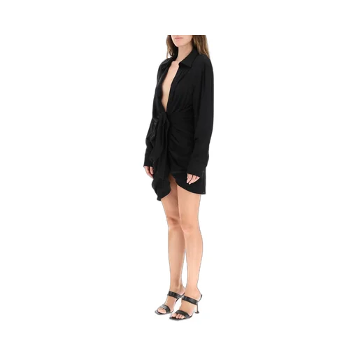 Draped Shirt Dress