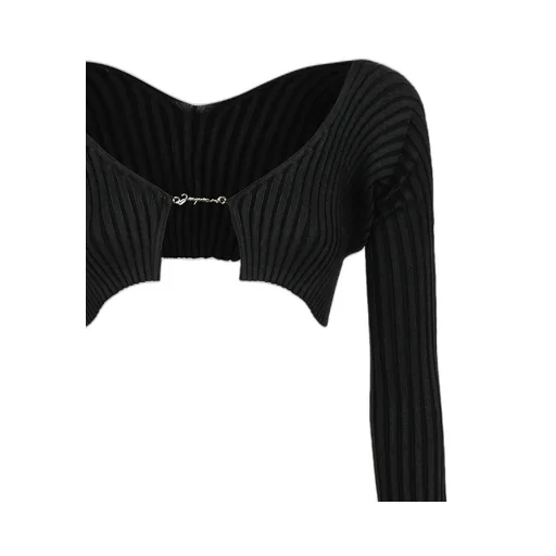 Ribbed Knit Cropped Cardigan