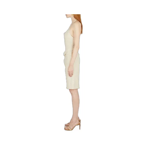 Halterneck Dress With Asymmetrical Drape
