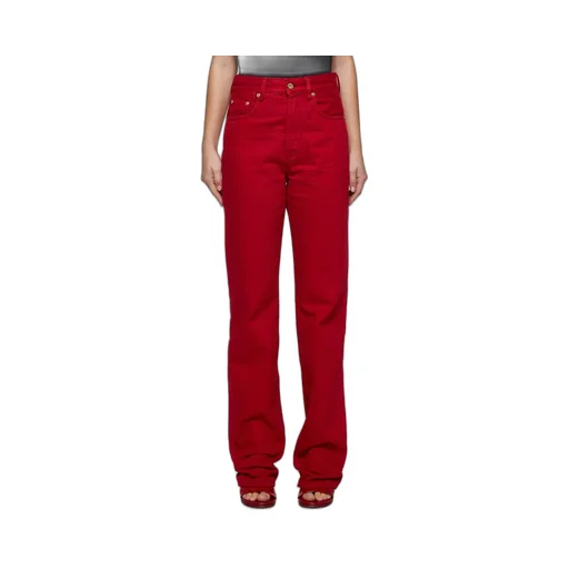High-Waisted Straight-Leg Jeans