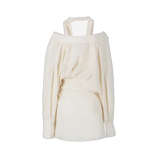 Draped Poplin Shirt